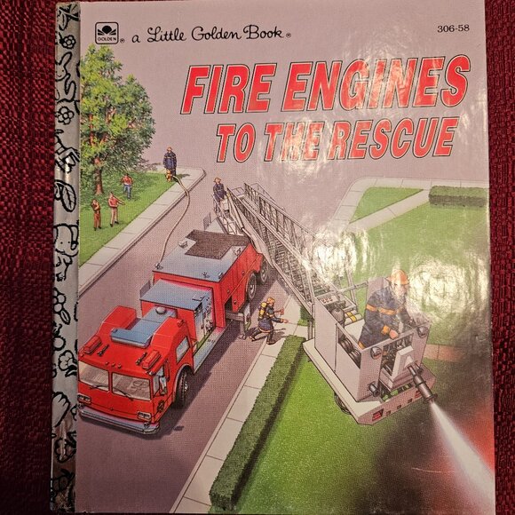 Fire Engines To The Rescue 1991 Book A Little Golden Book - Picture 1 of 4